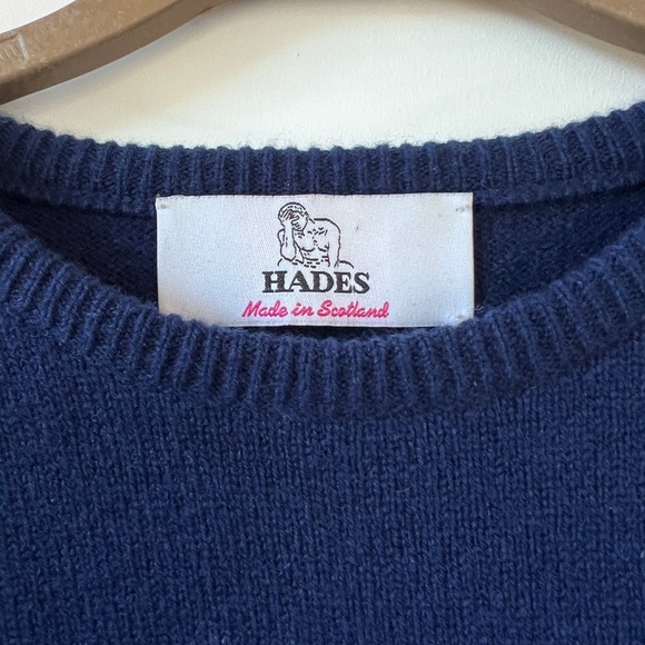 Hades Navy Blue Sweater with Pink 'A' - Picture 2 of 5